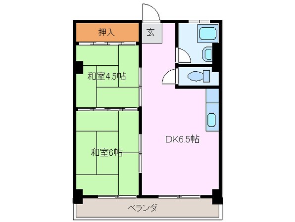 近鉄四日市駅 徒歩7分 5階の物件間取画像